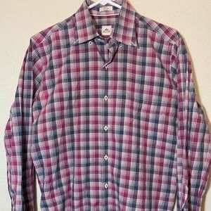 Peter Millar Small Plaid Long Sleeve Shirt C24